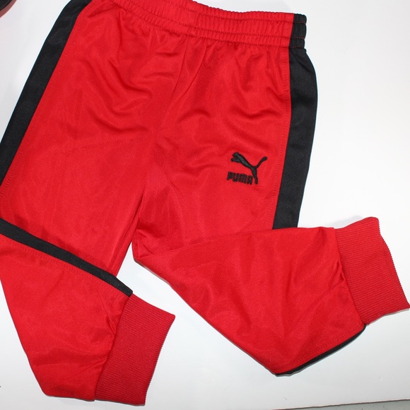 PUMA Tracksuit Red Black Track Pants Full Zip 3T - Picture 7 of 7